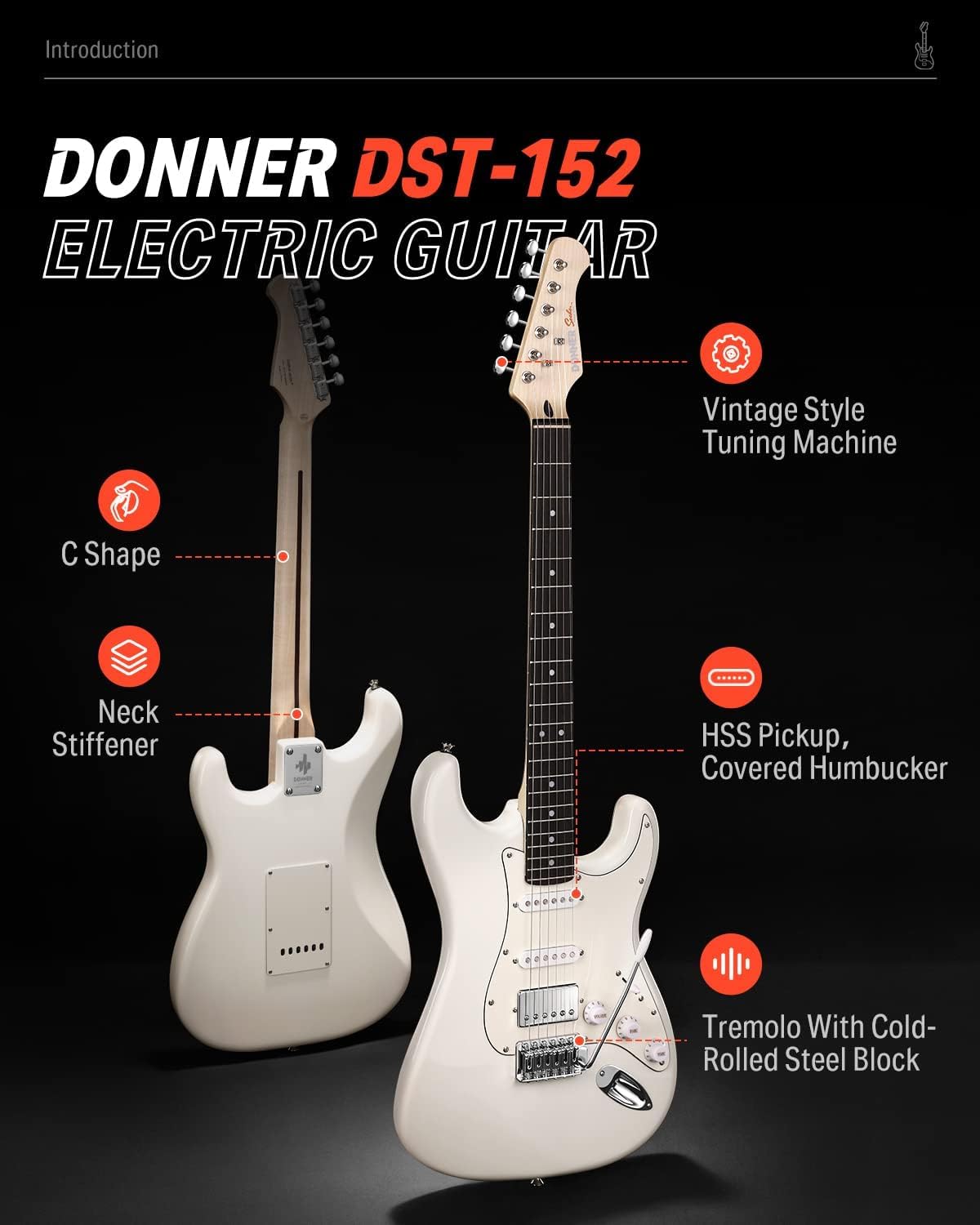 Amazon | Donner エレキギター 初心者セット STタイプ コイルタップ 6